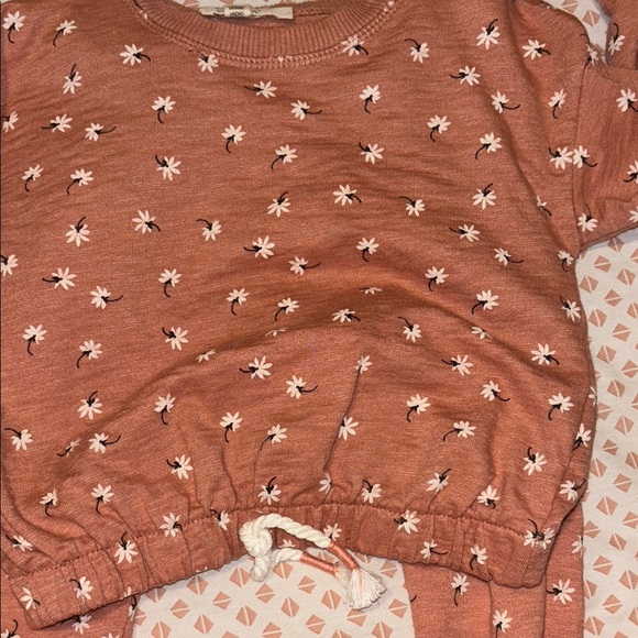 Jessica Simpson Kids Matching Set in Rust and White (2 sizes available: 0/3 & 24 - Picture 3 of 3